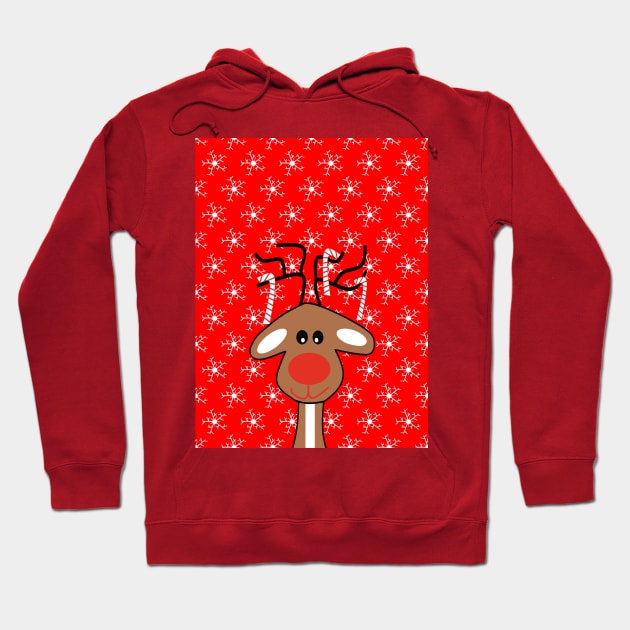 Red Nose Reindeer Hoodie by SartorisArt1